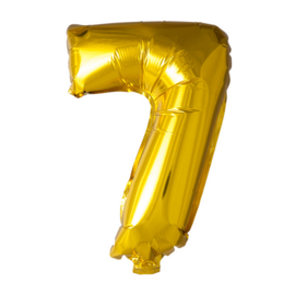 Folieballon ''Cijfer 7 goud'' (16'')