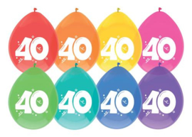Ballonnen ''40 jaar''(8 stuks)