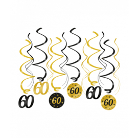 Hangdecoratie ''60 jaar'' (12 stuks)