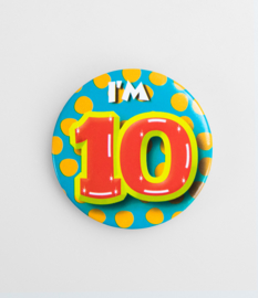 Button ''10 jaar'' (Klein)