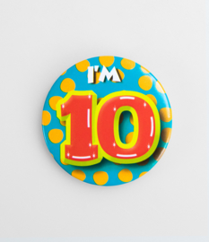 Button ''10 jaar'' (Klein)