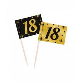 Cocktail Prikkers ''18 jaar'' (50 stuks)