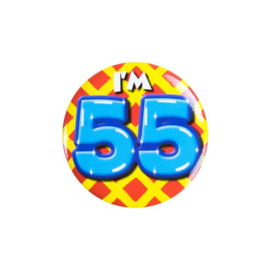 Button ''55 jaar'' (Klein)
