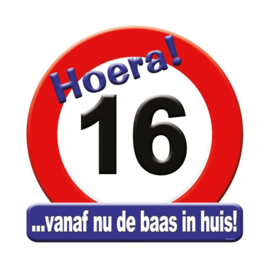 Huldeschild ''16 jaar''