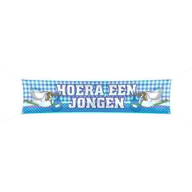 Spandoek ''Hoera een Jongen'' (177 x 41cm)