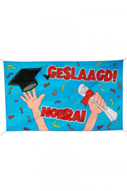 Gevelvlag ''Geslaagd Hoera!'' (90 x 150 cm)