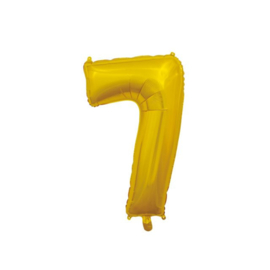 Folieballon ''Cijfer 7 goud'' (66 cm)