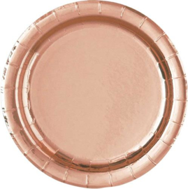 Borden ''Rosé Goud'' (18cm, 6 stuks)