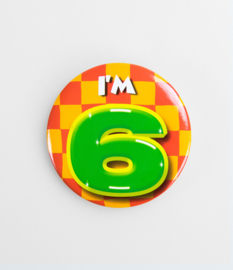 Button ''6 jaar'' (Klein)