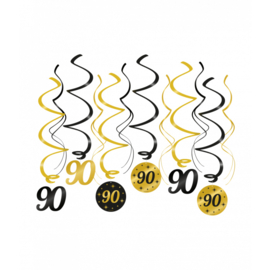 Hangdecoratie ''90 jaar'' (12 stuks)