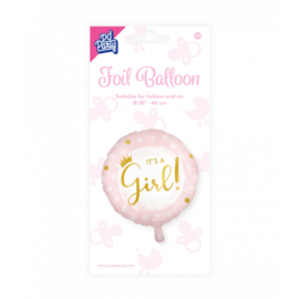 Folieballon ''It's a girl!'' (46 cm)