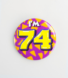 Buttons ''74 jaar'' (Klein)