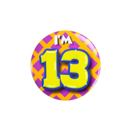 Button ''13 jaar'' (Klein)