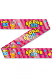 Party tape ''Sarah 50 jaar'' (12 meter)
