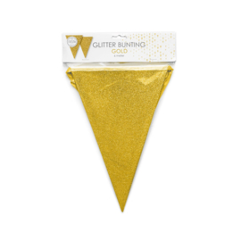 Vlaggenlijn Glitter ''Goud'' (6 meter)