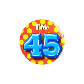 Button ''45 jaar'' (Klein)