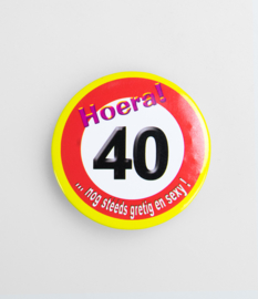 Buttons ''40 jaar verkeersbord'' (Klein)