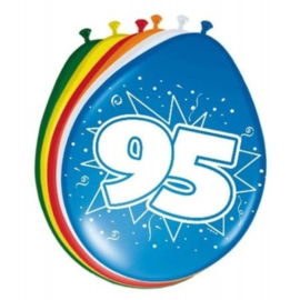 Ballonnen "95 jaar" (8 stuks)