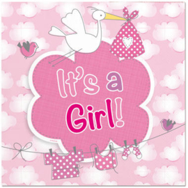 Servetten ''It's a Girl'' (20 stuks)