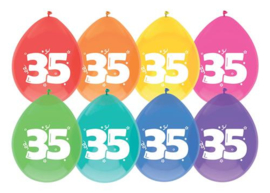 Ballonnen ''35 jaar''(8 stuks)