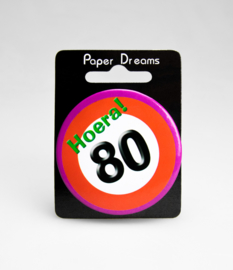 Buttons ''80 jaar verkeersbord'' (Klein)