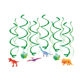 Swirl decoratie Dino (12 st.)