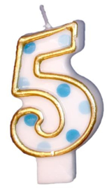 Cijferkaars Blauw "5"