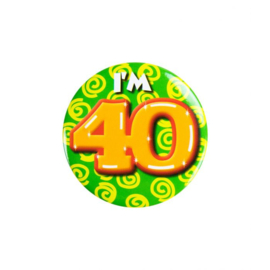 Button ''40 jaar'' (Klein)