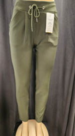 Comfortbroek koordje olive