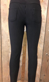 comfort broek zwart met streepjes