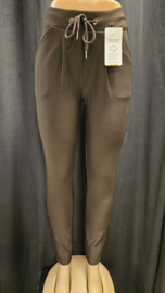 Comfortbroek koordje donker bruin