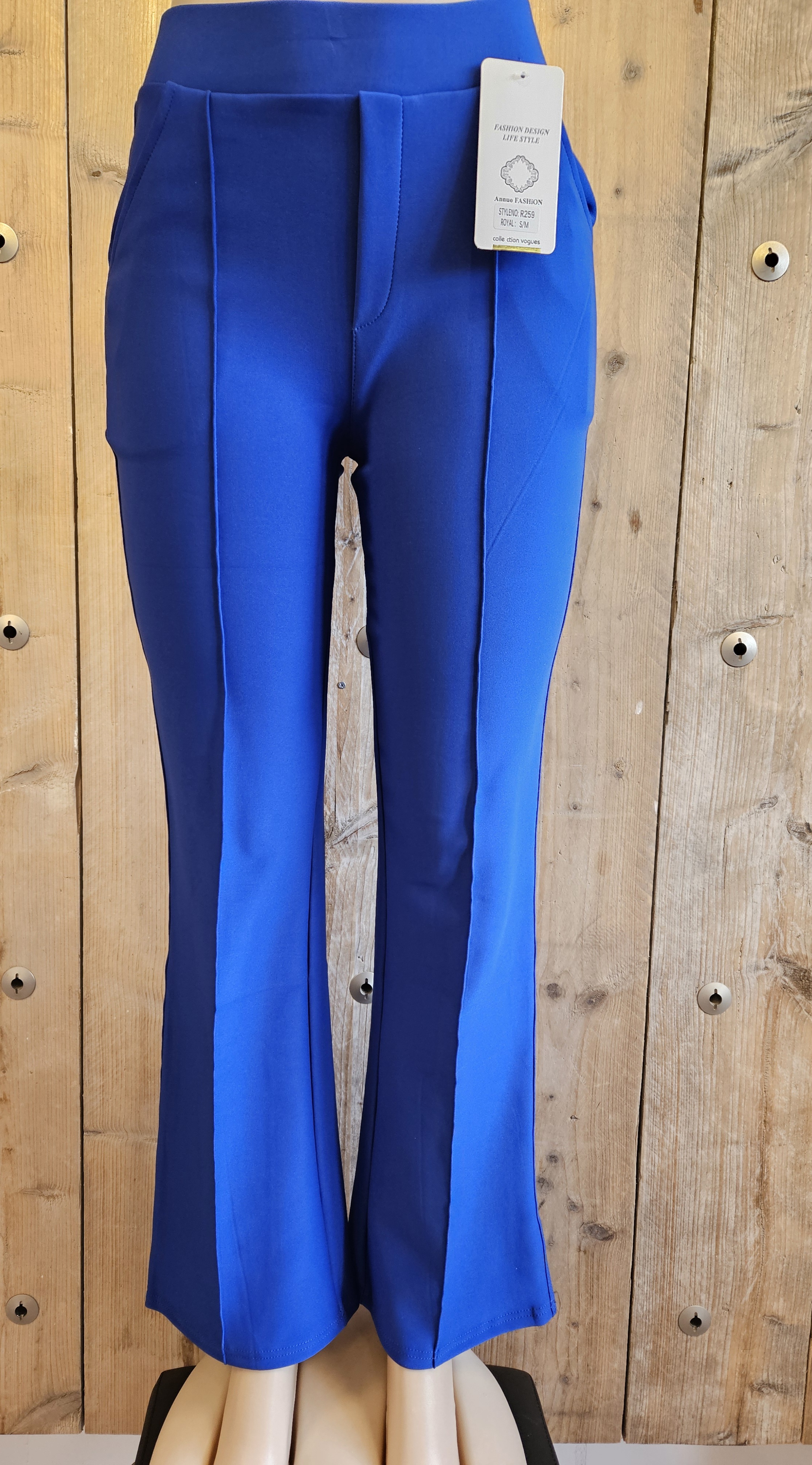 flair kobalt blauw comfortbroek