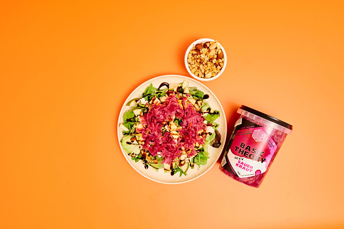 Frisse salade met sexy sauerkraut