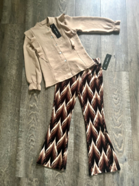 Beige setje broek + top