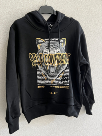 Hoodie zwart tijger