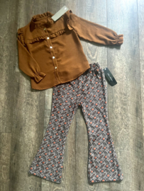 Setje bruin broek + blouse
