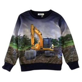 Sweaters en hoodies met graafmachines