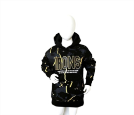 Hoodie zwart/geel
