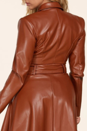 Hard To Get Faux Leather Skirt Set