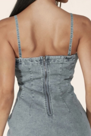 Denim Bustier Mini Dress