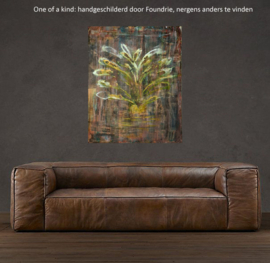 Abstract schilderij / Wilde flower afmeting H 122 x B  95 cm