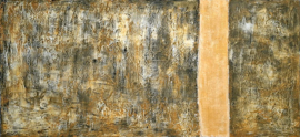 Abstract schilderij  / Goldband /  B 150 x H 70 cm