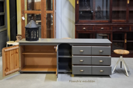 Gave vintage industriële landelijke dressoir / tv-meubel