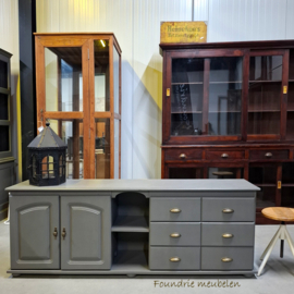 Gave vintage industriële landelijke dressoir / tv-meubel