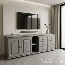 Gave vintage industriële landelijke dressoir / tv-meubel