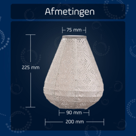 Solar Lampion Tulip - Topaze Light Taupe - 20 cm