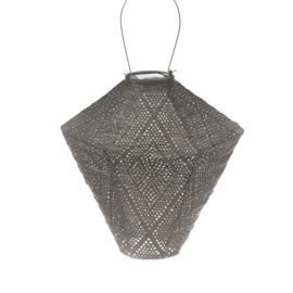 Solar Lampion - Ikat Taupe - 28 cm