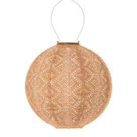 Solar Lampion Round - Lace Apricot - 30 cm