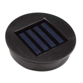 Solarpaneeltje rond met verlichting - 2 lichtfuncties - Inclusief batterij