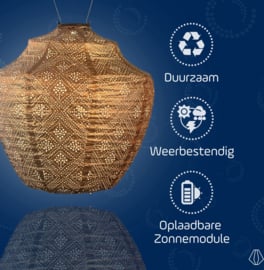 Solar Lampion Crown - Topaze Gold - 40 cm